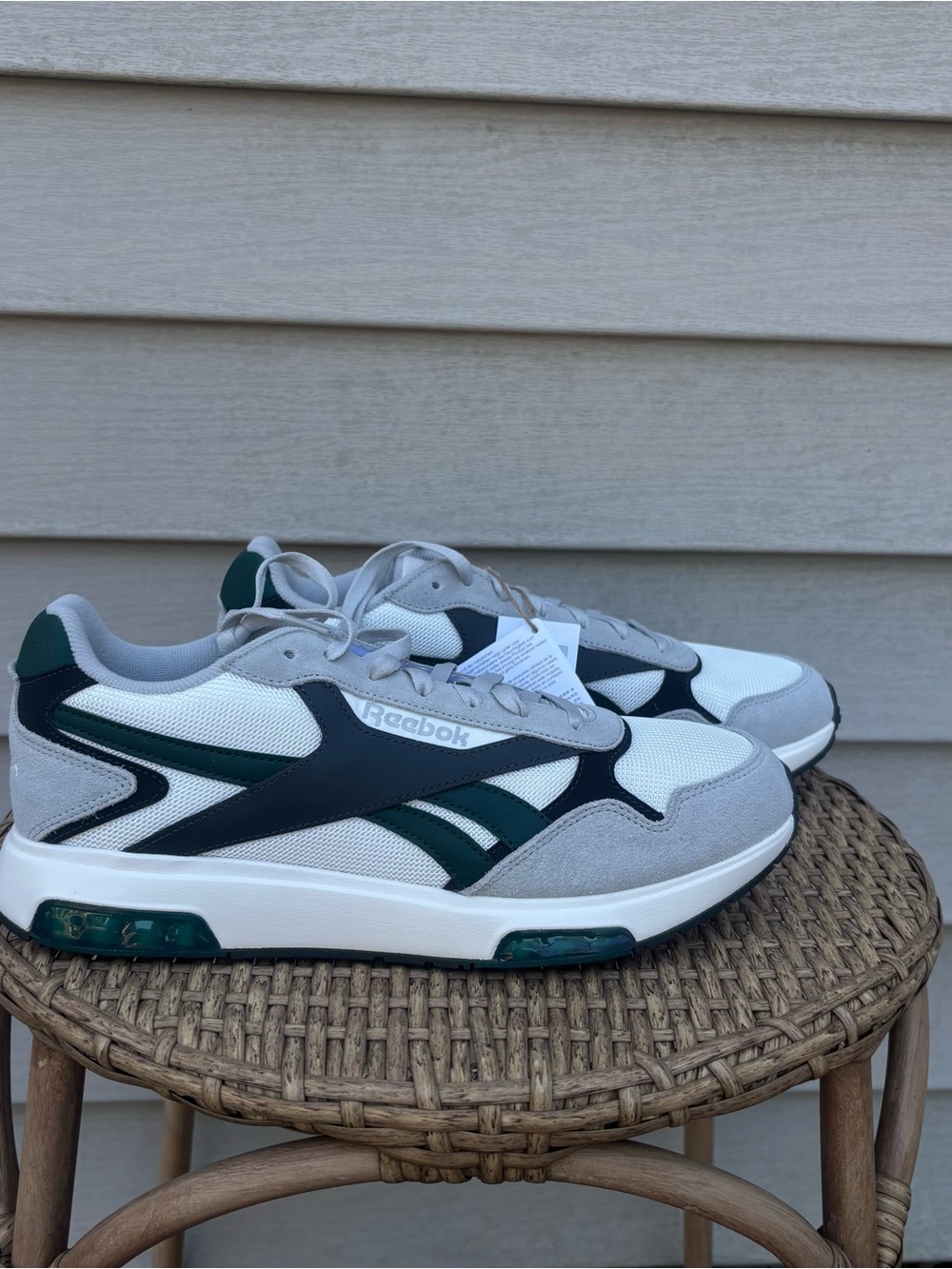 Reebok Glide DMX Microbubble Sneakers Men’s Size 11 Chalk Grey Green New w/ Box